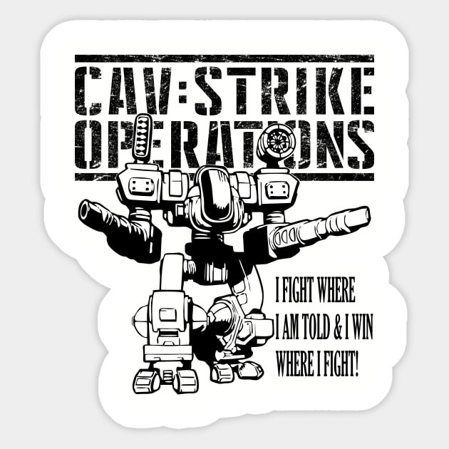 CAV: Strike Operations "I Fight to Win!" Alternate Sticker by Talon Games